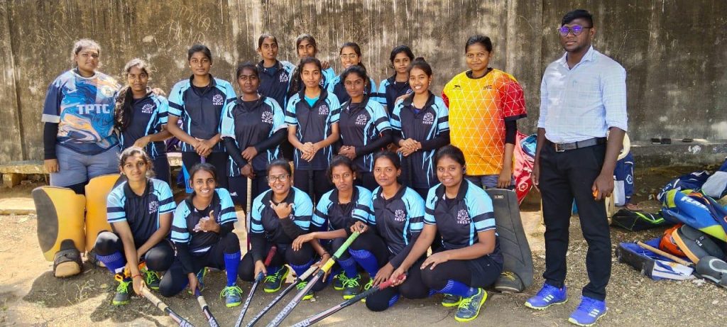 Students of Sona Medical College of Naturopathy and Yoga participated in the CM Hockey Trophy for girls